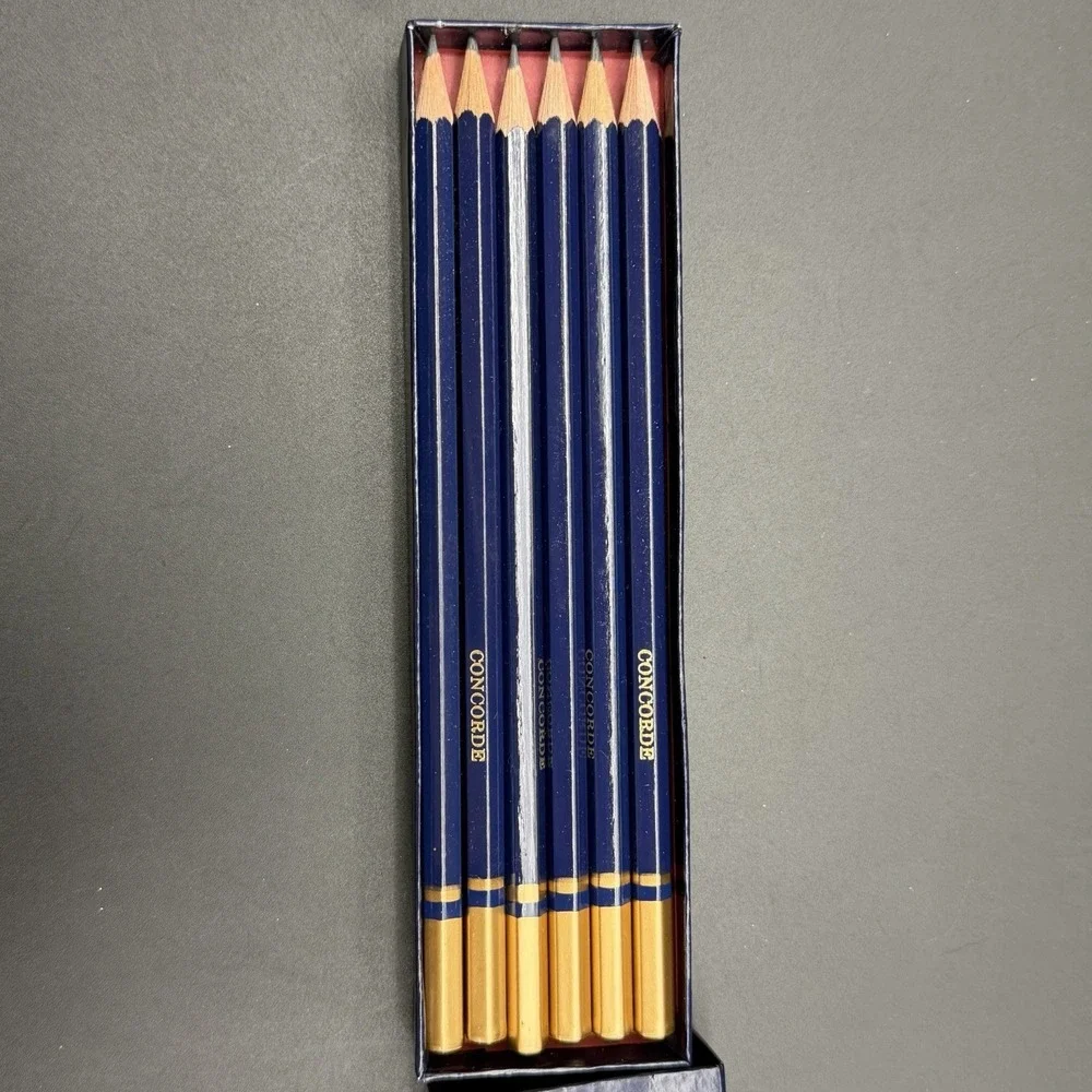 Vintage British Airways Concorde Pencil Set Eximious of London Luxury Blue Gold